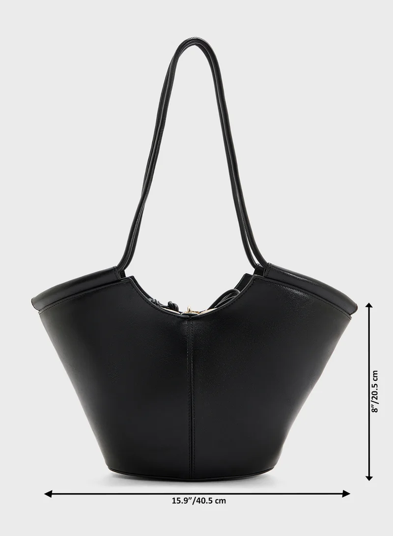 MANGO Mini Shopper-Style Shoulder Bag