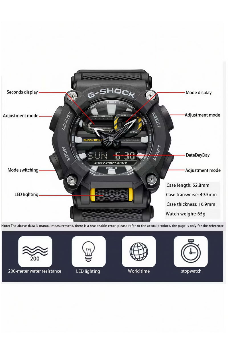 CASIO Casio Men's Watch G-Shock Digital Analog Black Dial Resin GA-900-1A - Image 3