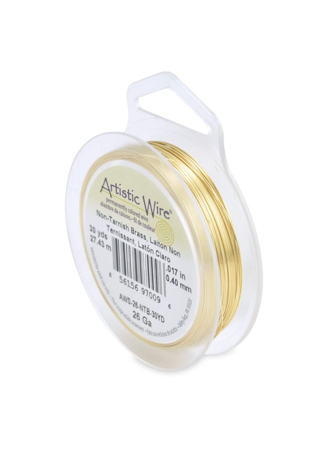 Artistic Wire Beadalon Aws-26-Ntb-30Yd Artistic Wire 26-Gauge Non-Tarnish Brass Wire  30-Yards  - Image 1