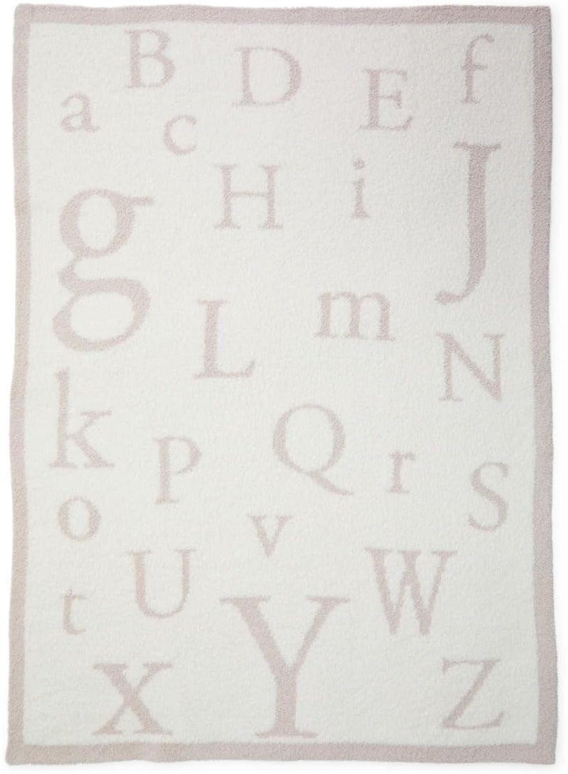 Barefoot Dreams CozyChic ABC Blanket (Stone/Cream) - Image 2