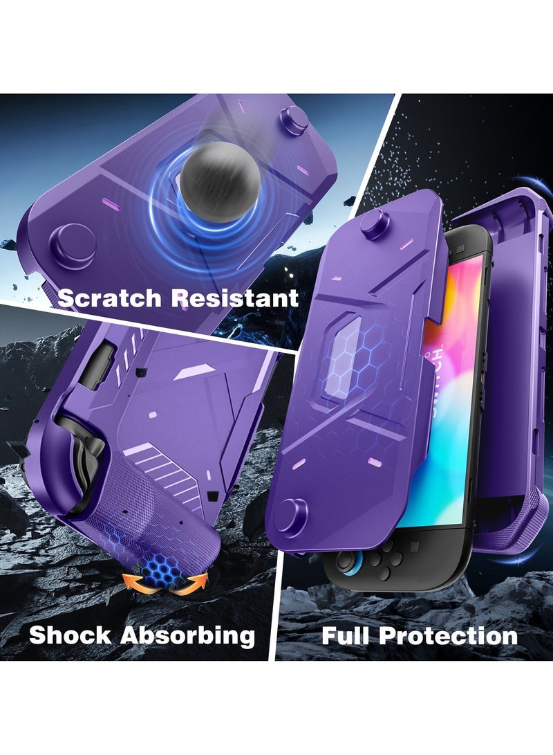Protective case for Nintendo Switch2! TPU soft bottom + PC hard cover, three-dimensional prismatic sci-fi modelling, hardcore drop protection + precise fit! - Image 2