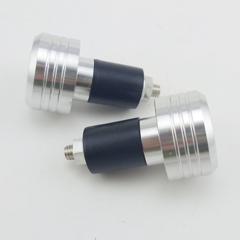 OKSTNO Motorcycle Handlebar Ends,7/8'' Handle Bar Slider Caps Weight Plugs CNC Aluminum (Silver) - Image 4