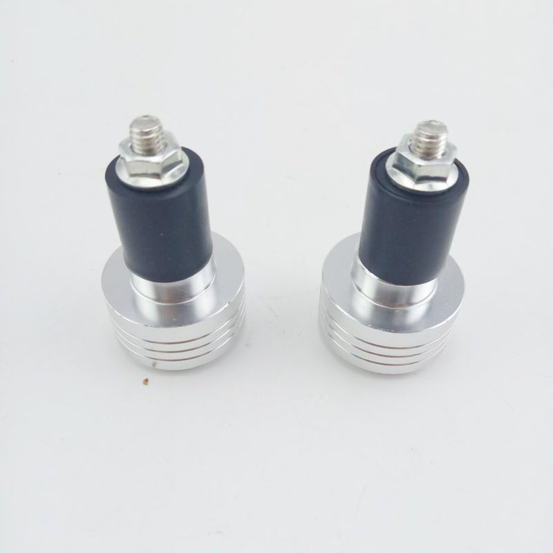 OKSTNO Motorcycle Handlebar Ends,7/8'' Handle Bar Slider Caps Weight Plugs CNC Aluminum (Silver) - Image 3