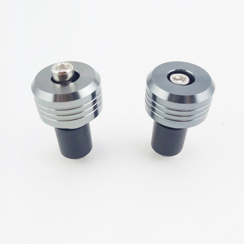 OKSTNO Motorcycle Handlebar Ends,7/8'' Handle Bar Slider Caps Weight Plugs CNC Aluminum (Silver) - Image 5