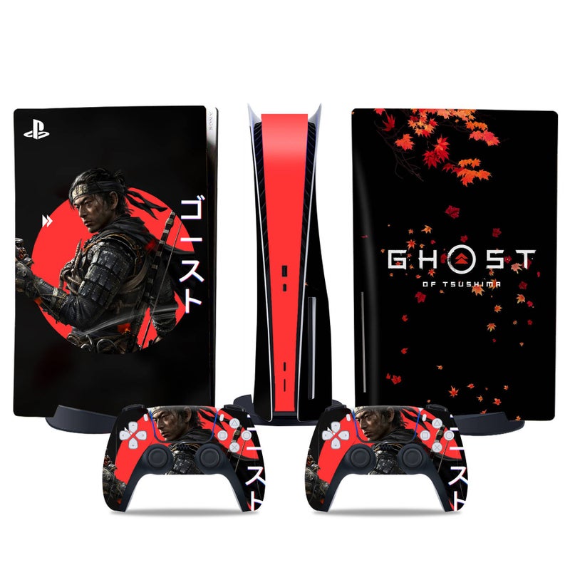 ملصق PS5 إصدار القرص ملصق PS5 إصدار رقمي غطاء وحدة تحكم لعبة Ghost of Tsushima دعم الشحن المباشر مات