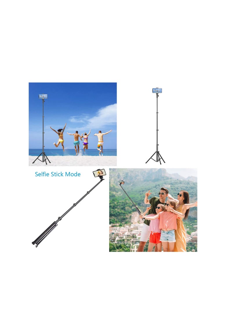 Tripod Stand 53" Extendable Mini Cell Phone Tripod with Portable Pouch, Bluetooth Remote Shutter and Phone Mount for iPhone/Android Phone/Gopro/DSLR Cameras  - Image 5