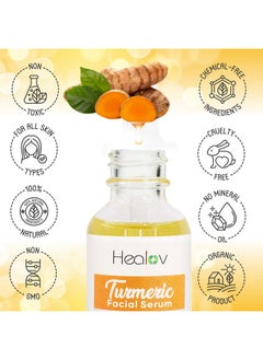 Herblov Turmeric Serum For Face & Body All Natural Turmeric Skin Brightening Serum For Spots Turmeric Facial Repair Serum Cleanses Skin Fights Acne Pure Turmeric Oil Skincare For All Skin Types  - Image 3