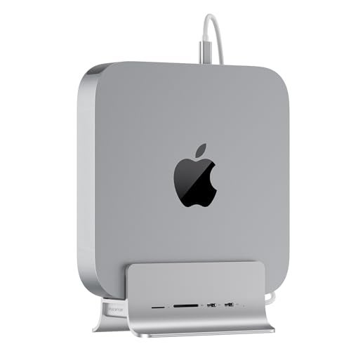 PULWTOP USB C Hub for Mac mini, 5 in 1USB Hub Adapter Support M.2 NVMe SSD Expand, Docking Station with 2 USB C 10Gbps, SD/TF Card Reader, M.2 SSD (Not Included) - Image 1