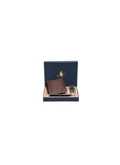 HORNBULL HORNBULL Themes Brown Mens Leather Wallet, Keyring & Pen Combo Gift Set for Men | Wallet Men Leather Branded  - Image 1