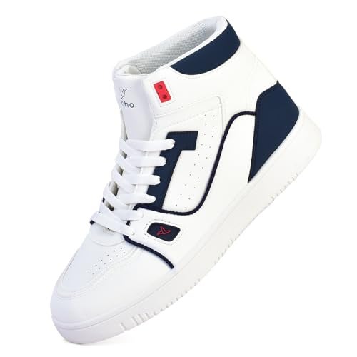 YOHO Cherry Top Women’s Attractive High-Top Dual-Tone Sneakers | Mystery Blue - UK 6 - Image 1