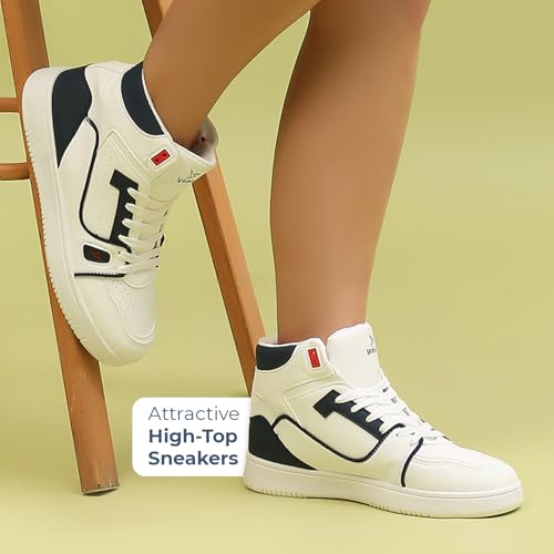 YOHO Cherry Top Women’s Attractive High-Top Dual-Tone Sneakers | Mystery Blue - UK 6 - Image 2
