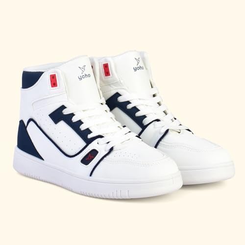 YOHO Cherry Top Women’s Attractive High-Top Dual-Tone Sneakers | Mystery Blue - UK 6 - Image 5