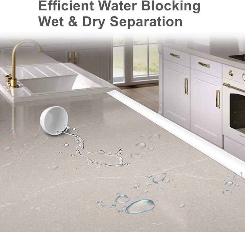 Grofilo 78Inch Collapsible Shower Threshold SelfAdhesive Water Barrier for Effective Splash Guard and DryWet Separation in Bathroom and Kitchen - Image 2