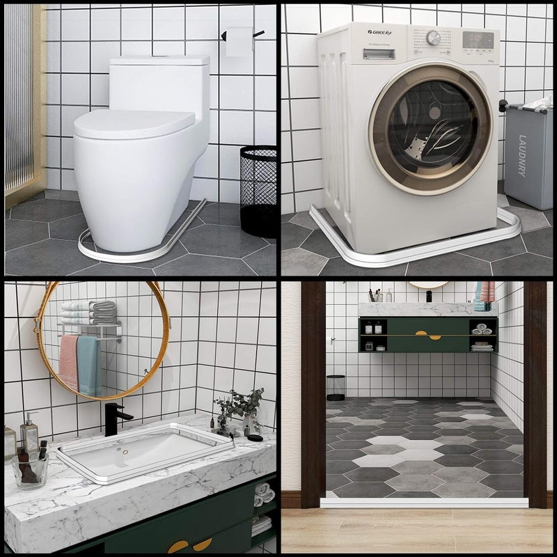 Grofilo 78Inch Collapsible Shower Threshold SelfAdhesive Water Barrier for Effective Splash Guard and DryWet Separation in Bathroom and Kitchen - Image 4