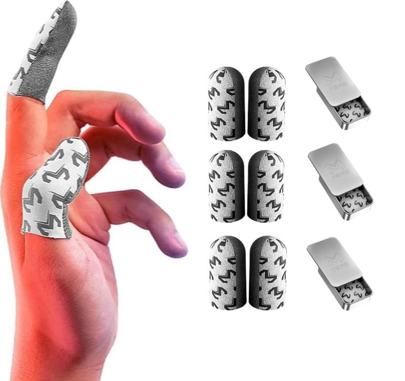 Cubonic أكمام أصابع ميمو للألعاب تعمل باللمس الحساس ومقاومة للعرق للهواتف المحمولة، أكمام أصابع الإبهام غير الملحومة القابلة للتنفس لممارسة الألعاب - Image 1