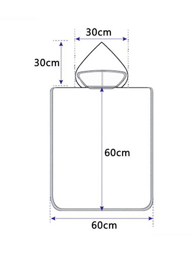 STAR BABiES Beach Mat 150Cm x 200Cm With Kids Hooded Towel Poncho - Blue - Image 3