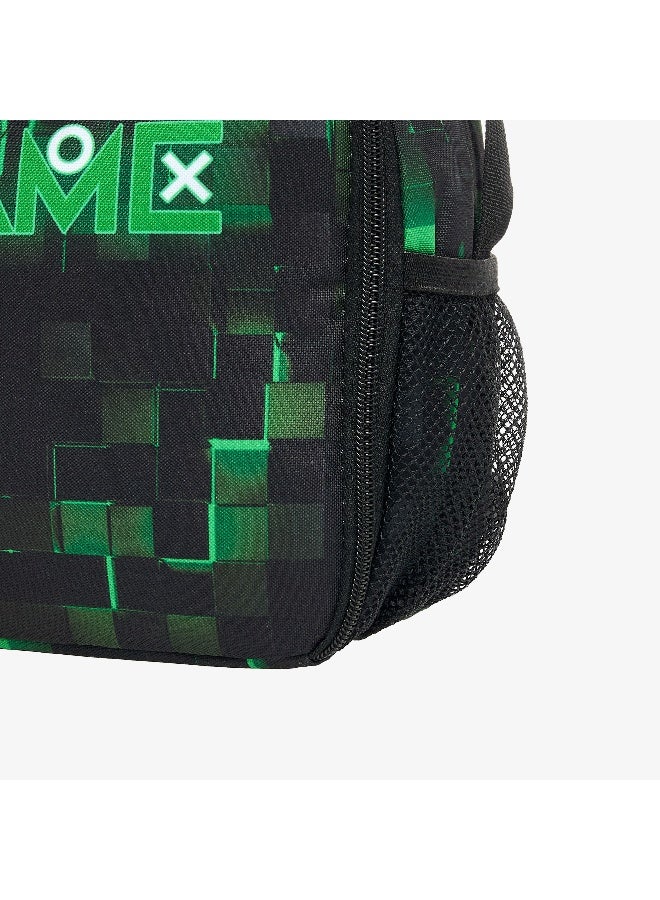 St.Right Lunch Bag-Pixel-Game-1 Cmprt-Boys (Polyester) Black \ 21X11X22 - Image 4