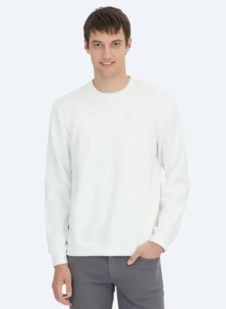 Kip Ecru Crew Neck Sweatshirt