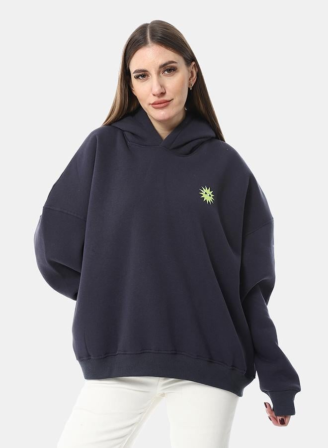 XTCY Milton oversize sweatshirt with sun print hood women - Image 1