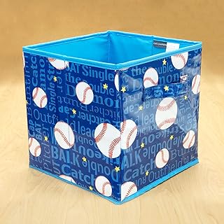 CAIT CHAPMAN HOME COLLECTION CAIT CHAPMAN HOME COLLECTION Passion for Baseball Collection 11"x11"x11" Storage Cube  - Image 1
