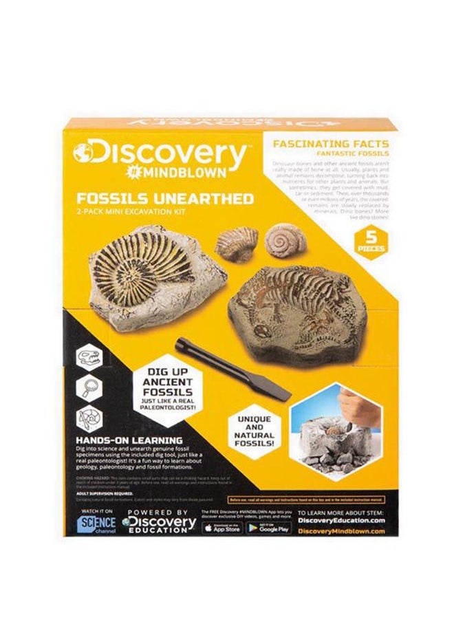 Discovery - Mindblown Stem Fossils Unearthed 2-Pack Mini Excavation Kit - Image 1