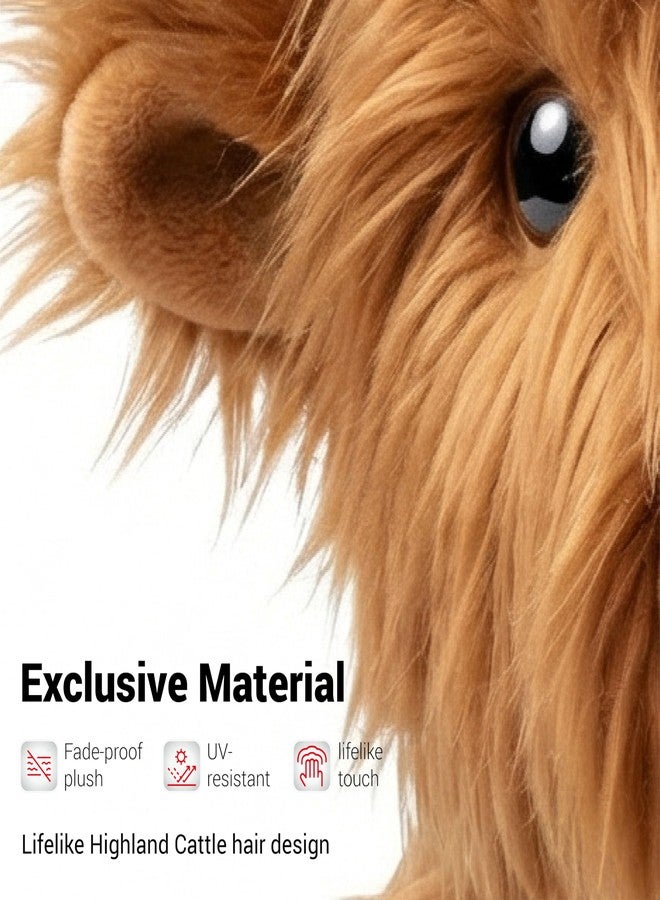 Veeluplus Highland Cattle Driver Headcover - Funny Golf Club Covers - Storytelling Headcover - Animal Plush Golf Head Covers Gift for Men Women Fits Up to 460CC Driver Head - Image 3