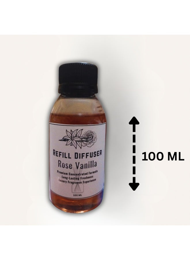 Luxury Rose Vanilla Diffuser Refill - Reed Diffusers - Room & Car Air Freshener with Long- Lasting Concentrated Fragrance - Image 4