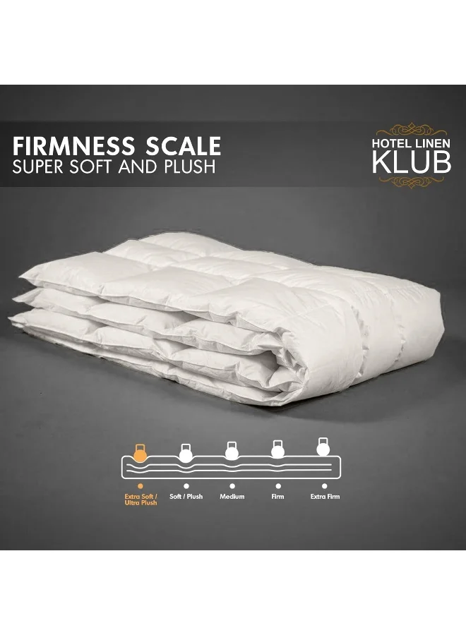 Hotel Linen Klub Hotel Linen Klub Luxury Duck Down Feather Duvet – Crafted with 100% Cotton Down Alternative Fabric and Natural Duck Down Fill for Superior Comfort, Warmth, and Breathability-Size: Single (160 x 220cm)