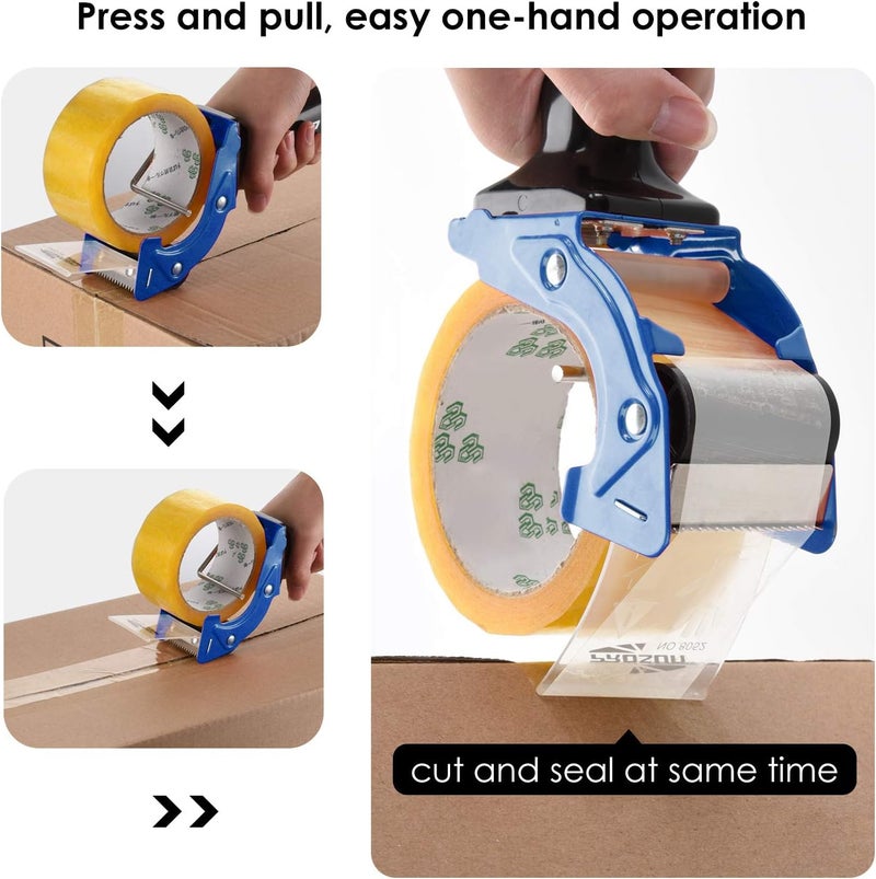 Prosun Fast Reload 3 Inch Wide Large Tape Gun Dispenser Packing Packaging Sealing Cutter (TG04-BLU) - Image 4