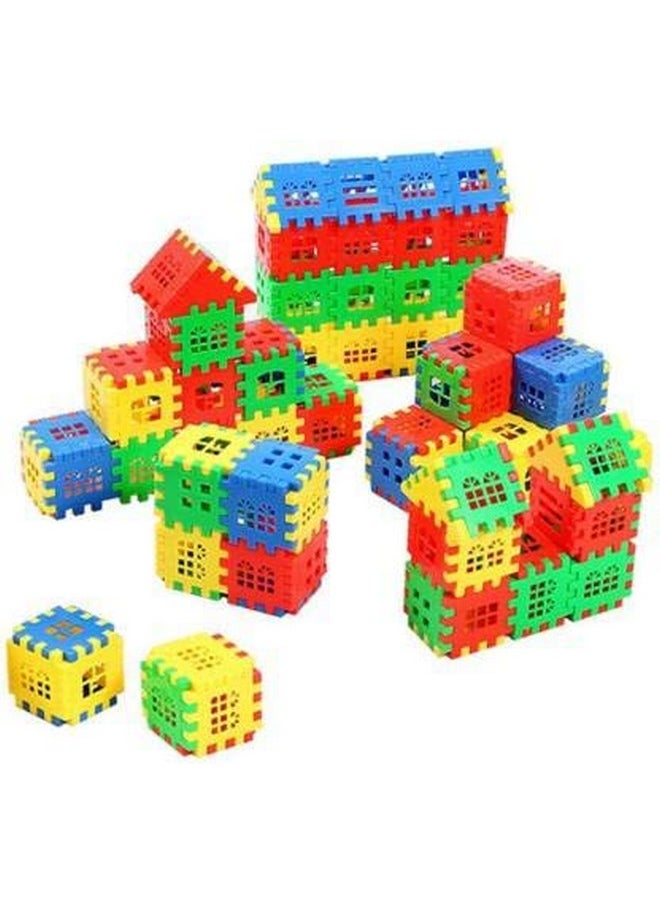 TEMSON - TEMSON Creative Multi Colored Jumbo Happy Home Building Blocks (Multicolor) - Image 1