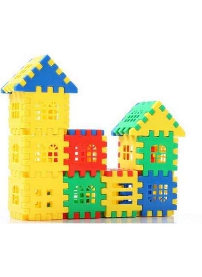 TEMSON - TEMSON Creative Multi Colored Jumbo Happy Home Building Blocks (Multicolor) - Image 1