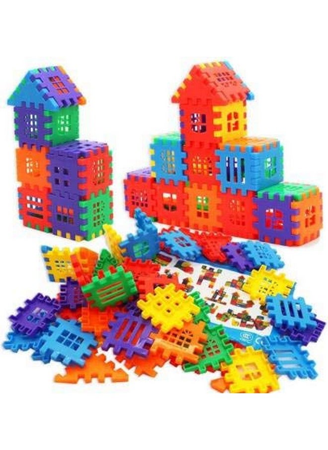 TEMSON - TEMSON Creative Multi Colored Jumbo Happy Home Building Blocks (Multicolor) - Image 1