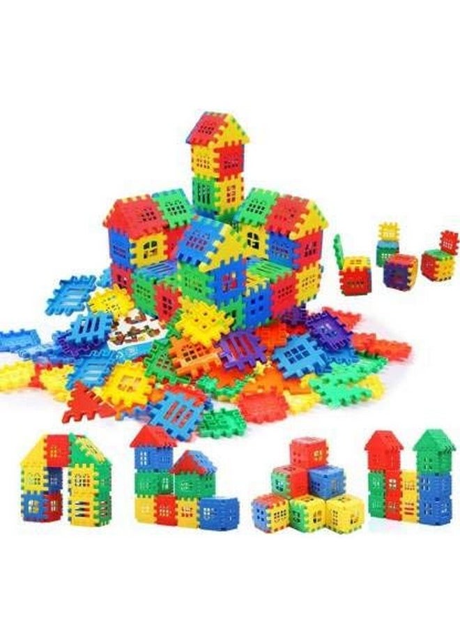 TEMSON - TEMSON Creative Multi Colored Jumbo Happy Home Building Blocks (Multicolor) - Image 1