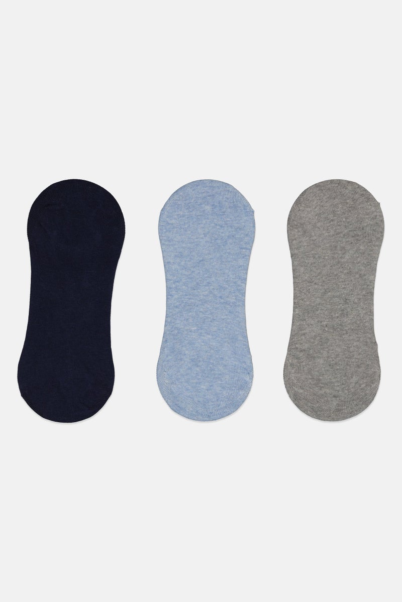 RBX Men 3 Pair Solid Ankle Socks, Multicolor  - Image 2