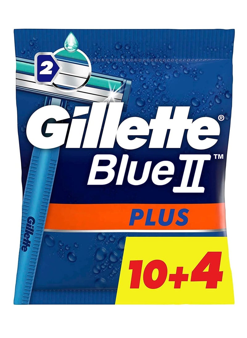 BLUE II  PlUS Men Disposable Razors 14 Count - pzsku/Z7A39C47E1FAA6924AD18Z/45/_/1668357875/39fac976-bf6e-4a09-9936-d5050b6d2a3f