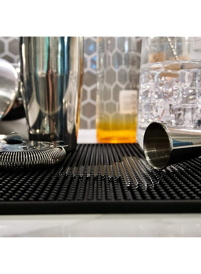 إيروريكس عبوتان من بساط بار بسمك 45 سم × 30 سم × 8 سم، بساط بار متين وأنيق لمنع الانسكابات. بساط خدمة غير قابل للانزلاق وغير سام لأماكن تقديم الشاي والمطاعم والقهوة وأسطح العمل - Image 4