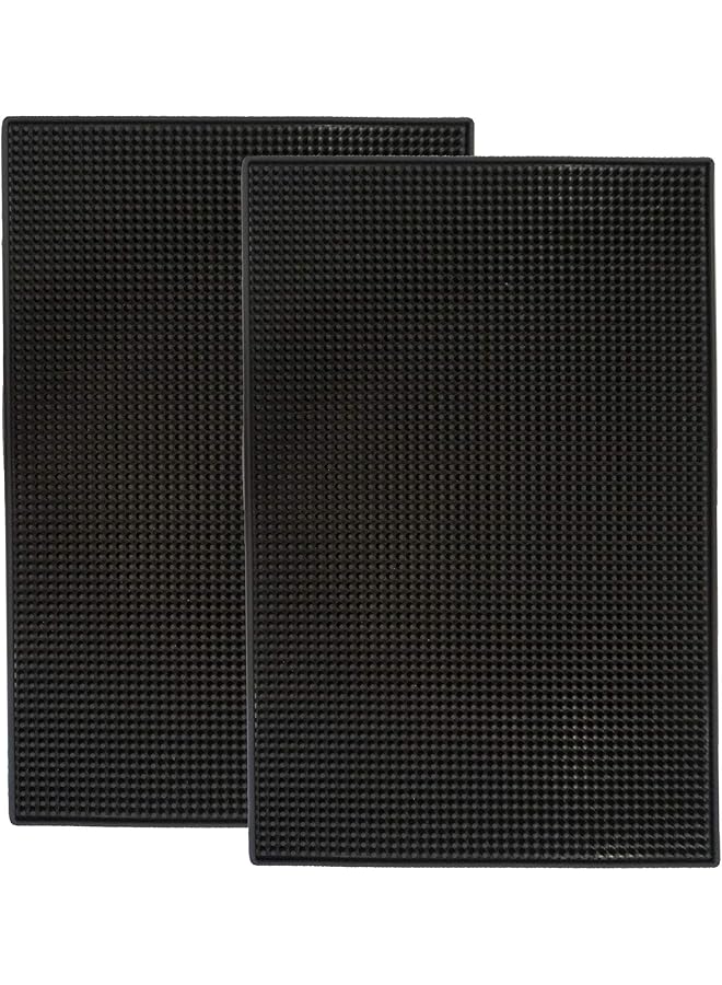 إيروريكس عبوتان من بساط بار بسمك 45 سم × 30 سم × 8 سم، بساط بار متين وأنيق لمنع الانسكابات. بساط خدمة غير قابل للانزلاق وغير سام لأماكن تقديم الشاي والمطاعم والقهوة وأسطح العمل - Image 1