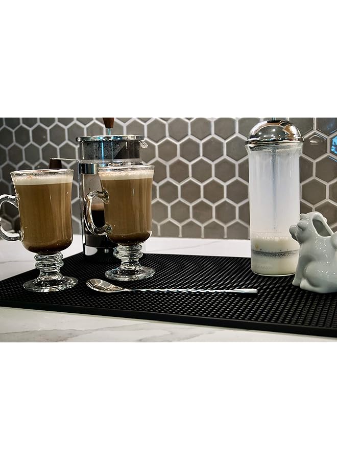 إيروريكس عبوتان من بساط بار بسمك 45 سم × 30 سم × 8 سم، بساط بار متين وأنيق لمنع الانسكابات. بساط خدمة غير قابل للانزلاق وغير سام لأماكن تقديم الشاي والمطاعم والقهوة وأسطح العمل - Image 2
