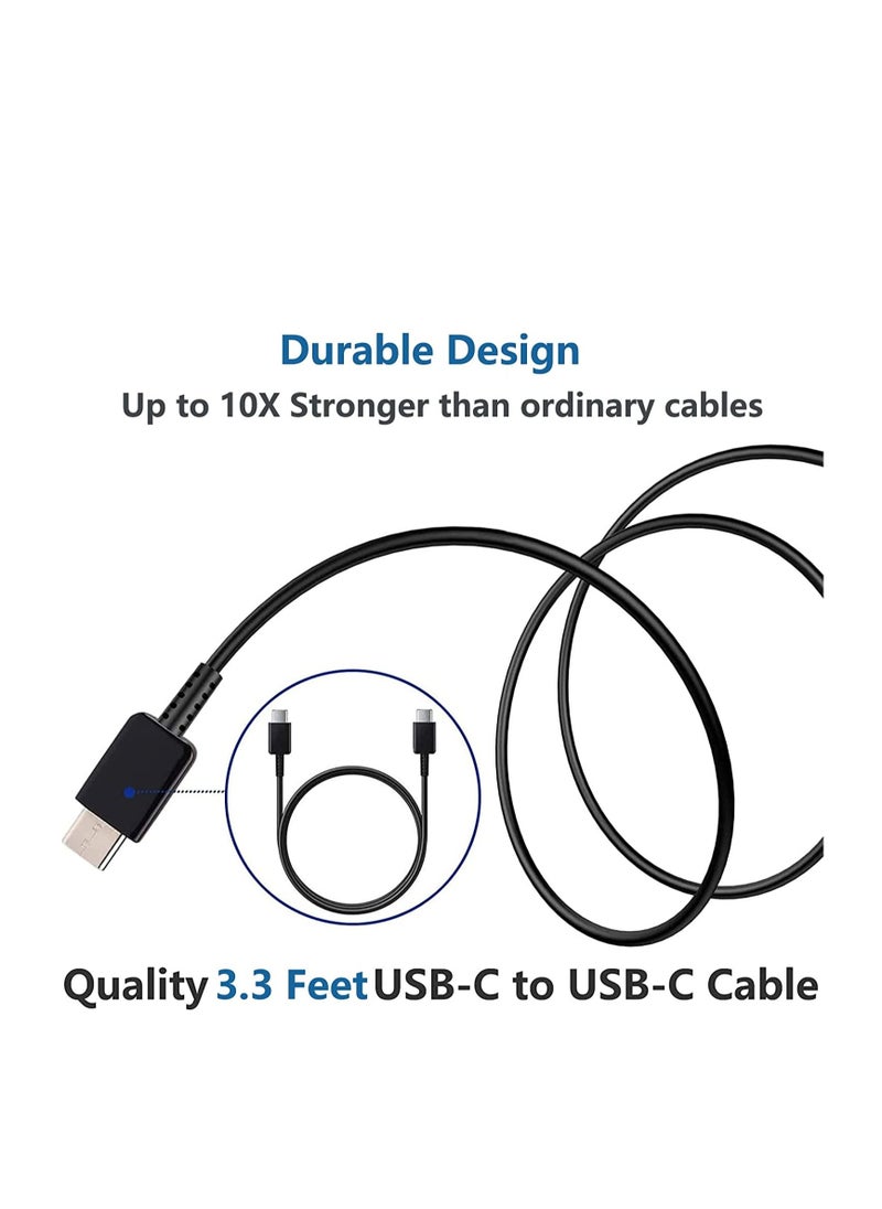 Generic - 25W Charger for Samsung Phone Fast Charger for S24, S24+, S24 Ultra, S23, S23 Ultra, S22+, S22, A35, A36, A73, A72 ,A56,A55, A54, A53, A51,A16,A15,A14,A12,and Z Flip 6/6SE/5/4/3 ,Z Fold 6/5/4/3,USB C Cable and Plug Charge--Black - Image 1
