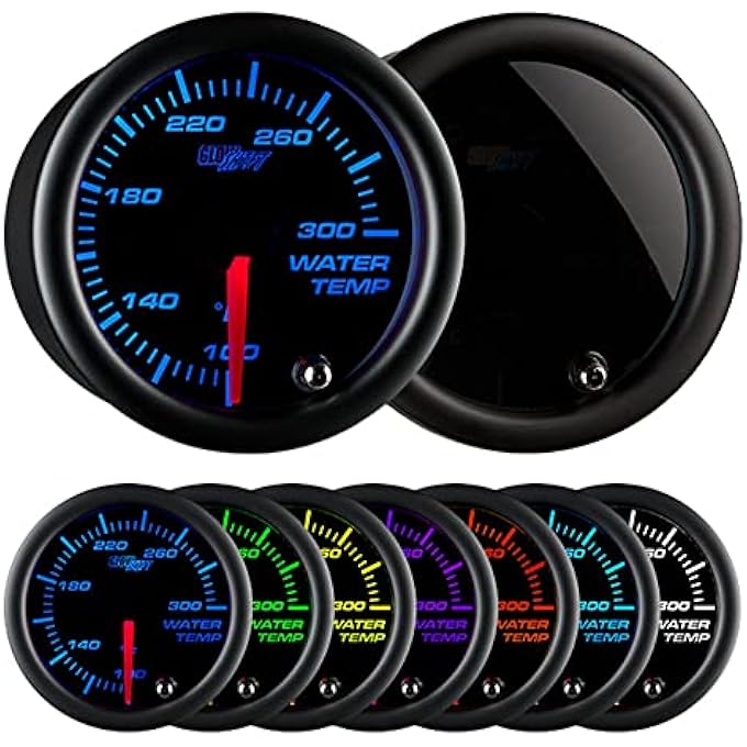 GLOWSHIFT Tinted 7 Color Water Temperature Gauge By - Image 1