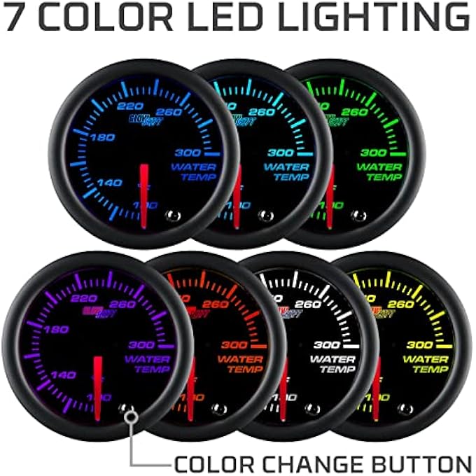 GLOWSHIFT Tinted 7 Color Water Temperature Gauge By - Image 4