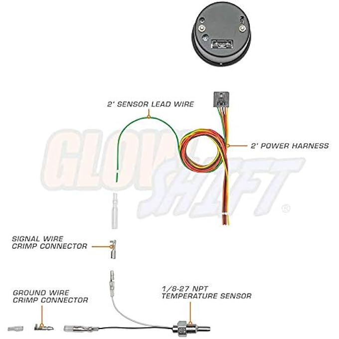 GLOWSHIFT Tinted 7 Color Water Temperature Gauge By - Image 2