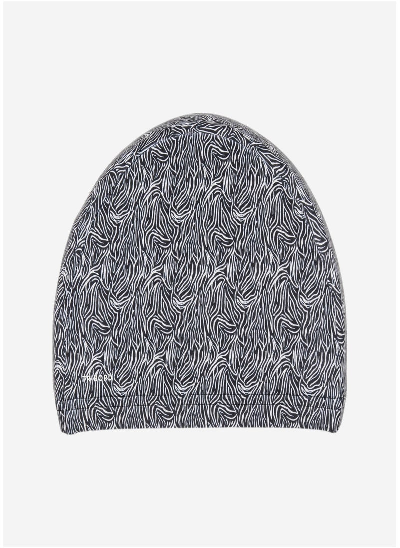 NABAIJI NABAIJI by DECATHLON, Adult Swimming Cap Mesh Printed Fabric Zebra White Black  - Image 2