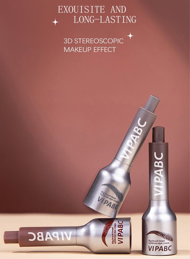 VIPABC Large Brush Eyebrow Cream 03# Dark Brown - Image 2