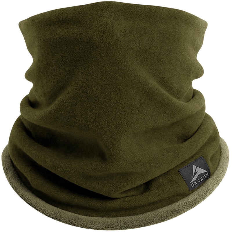 GXCROR Winter Neck Warmer, Reversible Fleece Gaiter Scarf, Windproof Face Mask for Men & Women - Image 1