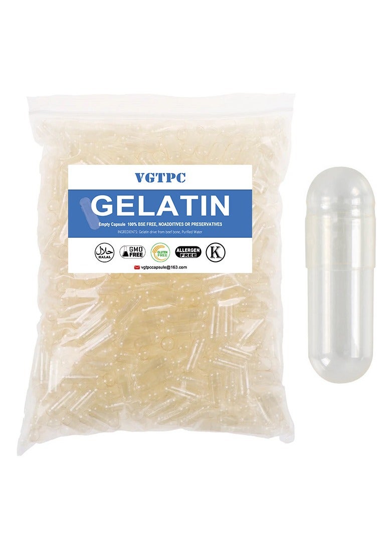 general 1000 PCS Capsules Express Empty Capsules Pure Pill Capsule DIY Powder Filling Clear Empty Vegetarian Capsules - Image 1