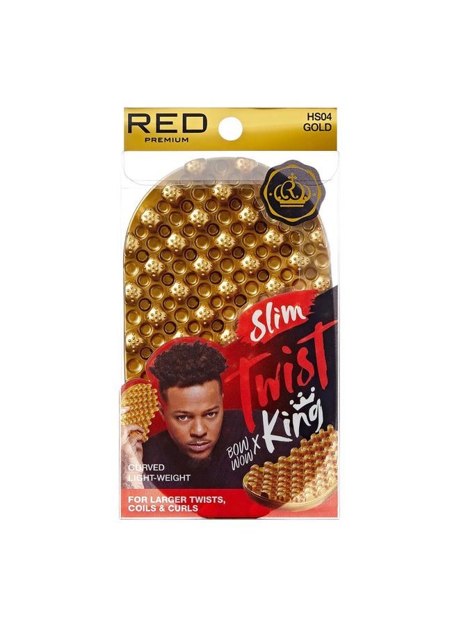Red by Kiss Bow Wow X Twist King Luxury Twist Styler Washable and Durable Twist Brush for Afro Curl- Slim and Light (Gold) - Image 1