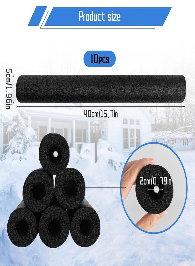 ATROPOS Foam Pipe Insulation Tubes, 10 Pack Spiral Foam Covers, 15.7Inch Cuttable Grip Wrap for Winter Pipe Insulation, Summer Anti-Scald Protection, Swimming Pool Rails, Stair Railings, Gym Equipment - Image 2