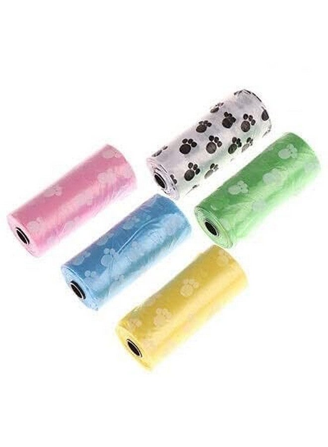 أكياس فضلات الحيوانات الأليفة سميكة للغاية وقوية ومقاومة للتسرب من البلاستيك لالتقاط النفايات القابلة للتحلل البيولوجي، 5 لفات في عبوة واحدة، أكياس فضلات الكلاب - متعددة الألوان (75 كيس فضلات) - Image 1