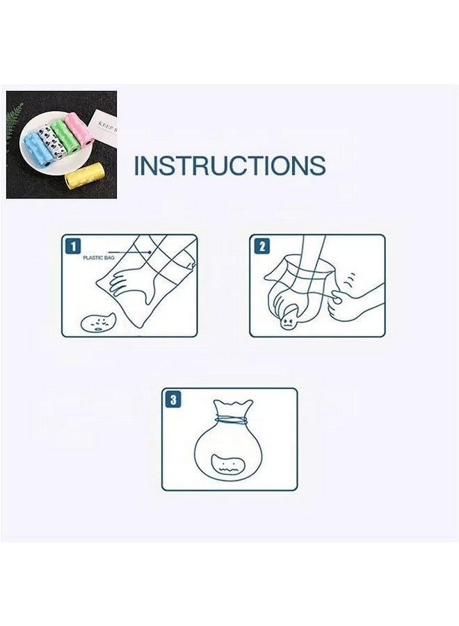 أكياس فضلات الحيوانات الأليفة سميكة للغاية وقوية ومقاومة للتسرب من البلاستيك لالتقاط النفايات القابلة للتحلل البيولوجي، 5 لفات في عبوة واحدة، أكياس فضلات الكلاب - متعددة الألوان (75 كيس فضلات) - Image 3